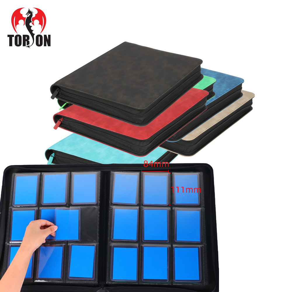 Torson 9 pocket Pu Pvc material Pokemoned Binder 216cards Toploader Mtg  Tcg Graded Binder  Korea Trading Card Binder Pages