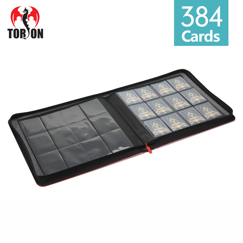 Torson Leather album 12 pocket 384+ cards demon slayer binders yugioh album toploader yu gi oh playing cards tcg card case