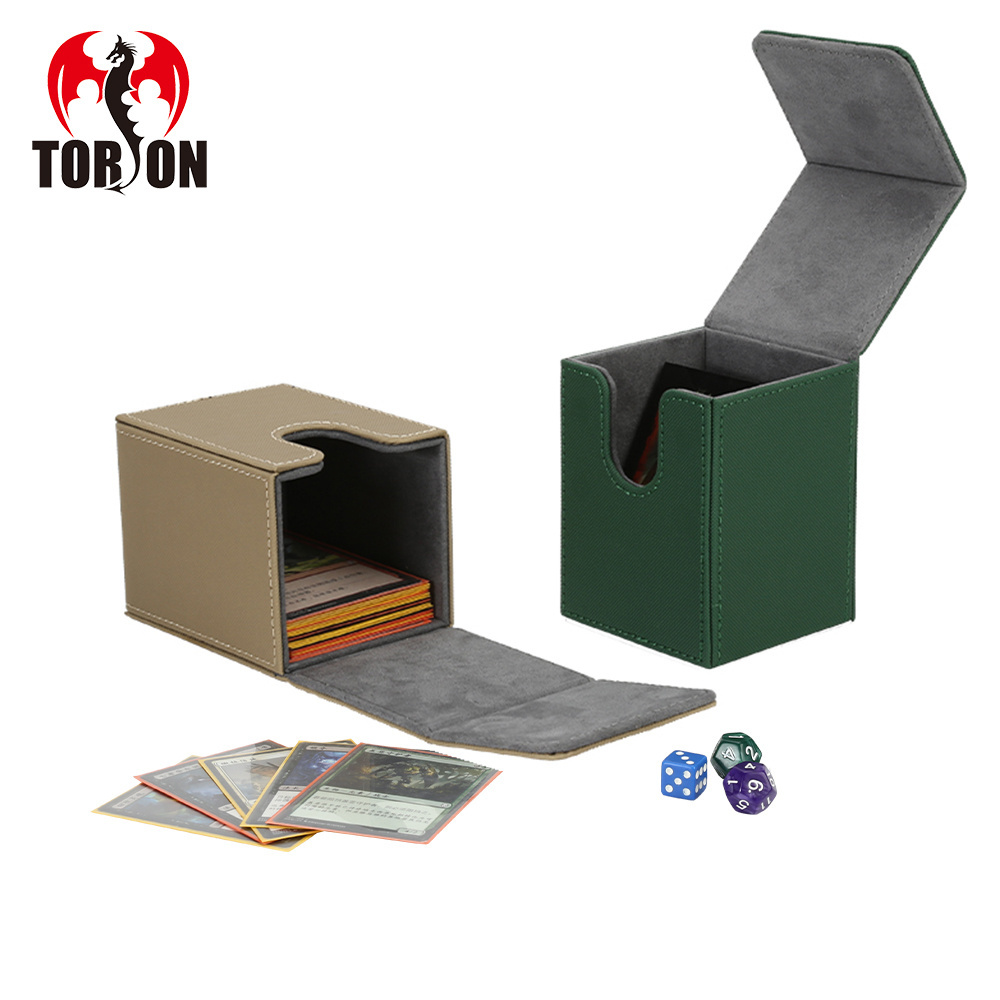 TORSON 100+ pu Leather Korean velvet game storage box pokemone cards yugioh the gathering playing cards Mtg Tcg magic cards