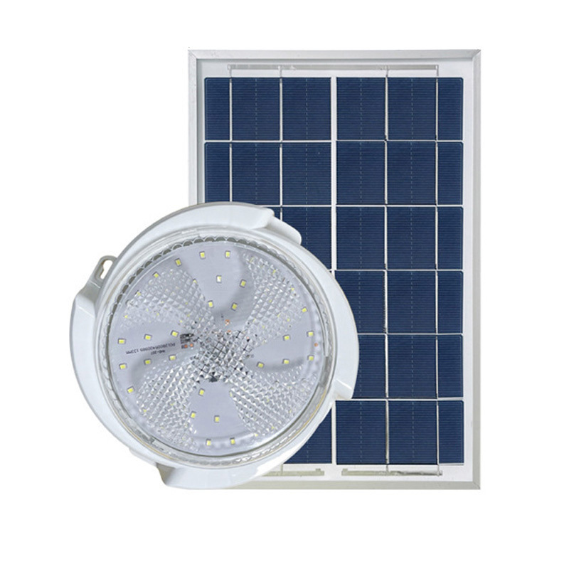 Hot selling solar indoor ceiling 30w 60w solar ceiling lamp ip20 household  led light with solar panel