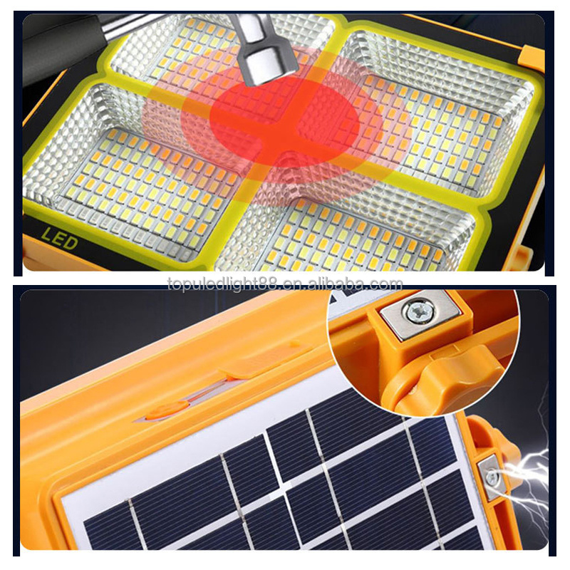 Portable LED emergency light with high brightness camping lamp outdoor solar floodlight LED solar camping light