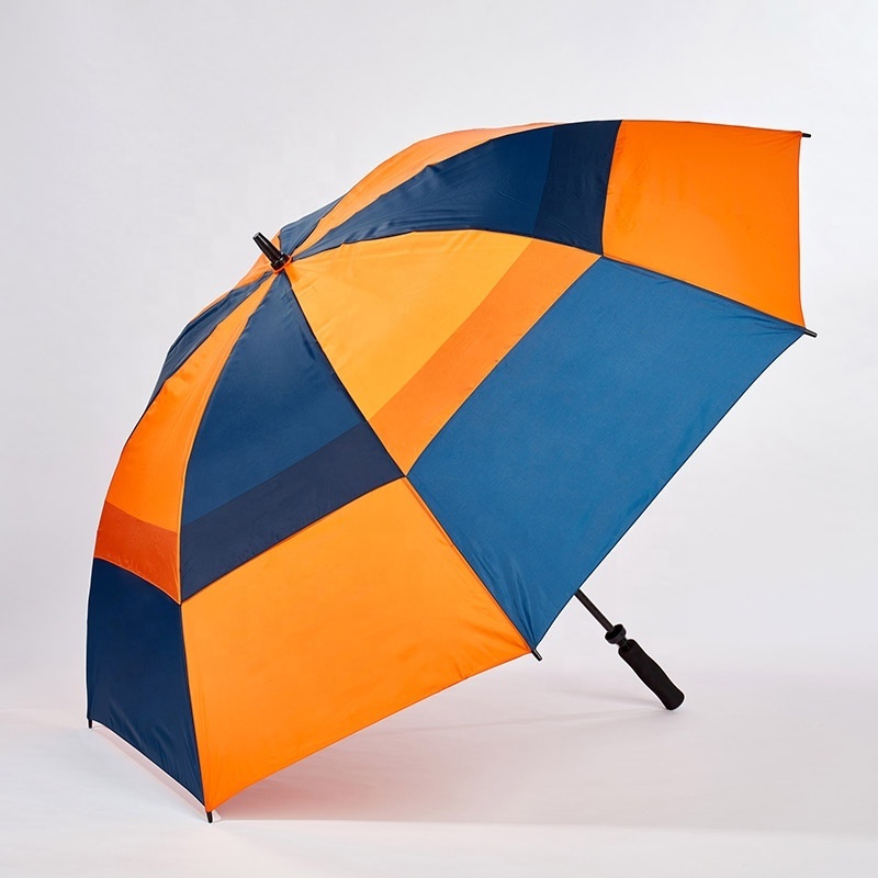 High Quality Double Canopy Design 8 Ribs Golf Umbrella Windproof Straight Umbrella