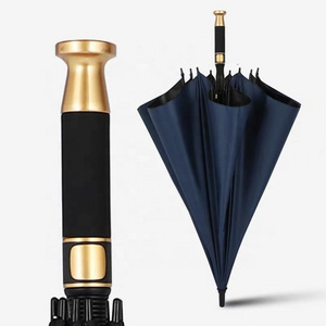 Hot Sale Business Man Straight Umbrella Golf Umbrella Advertising High Quality Umbrella With Gold Handle topumbrella