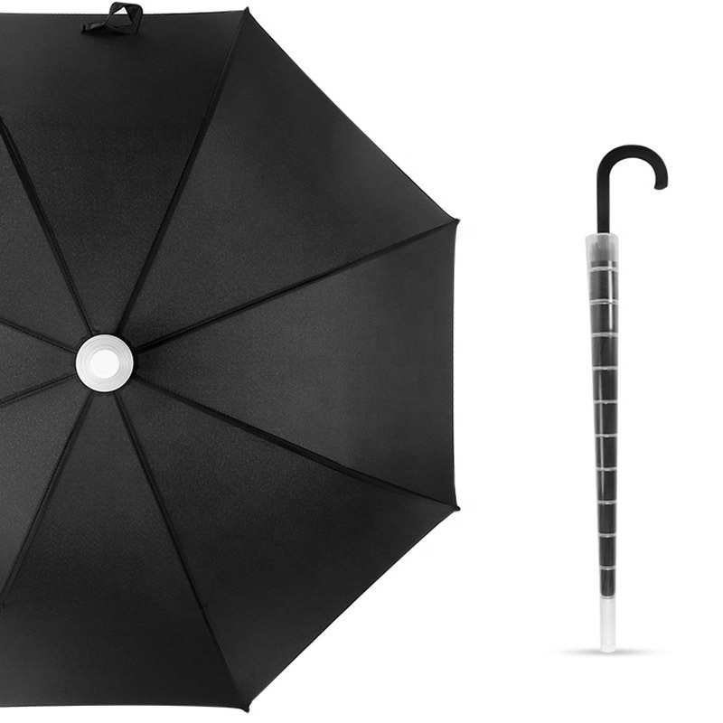 2022 New Design Waterproof J Handle Straight Umbrella Auto Open Stick Umbrella with Plastic Cover