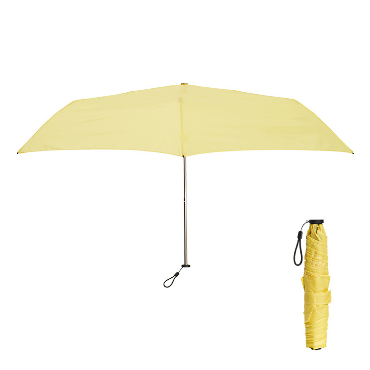 Waterproof Outdoor Fabric Foldable Plain Light Color Summer Folding Uv Protection Parasol Umbrellas With Custom Made