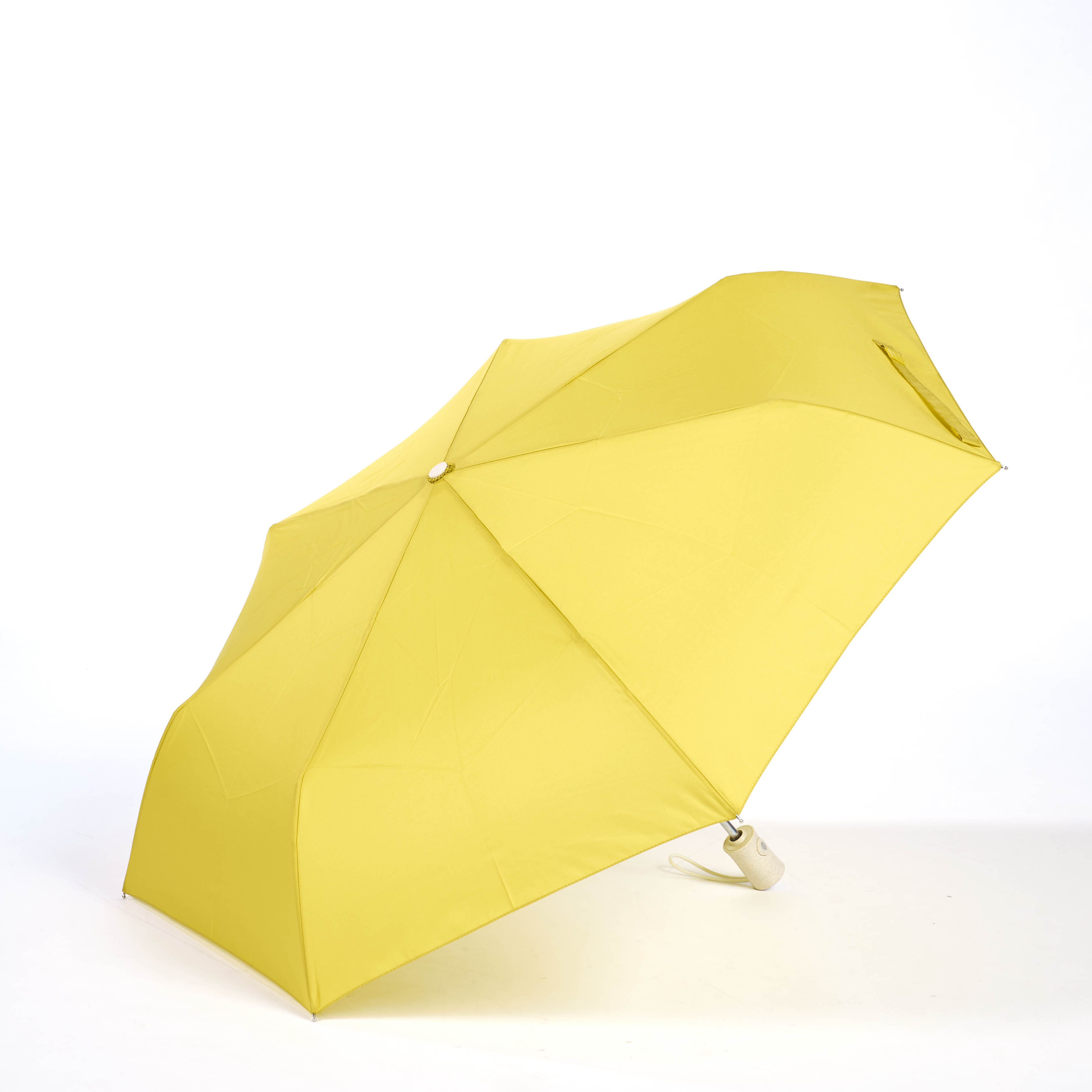 Eco-Friendly Rpet Fabric Recycled Materials Custom Straw Material Umbrella Top Automatic  Folding Umbrella