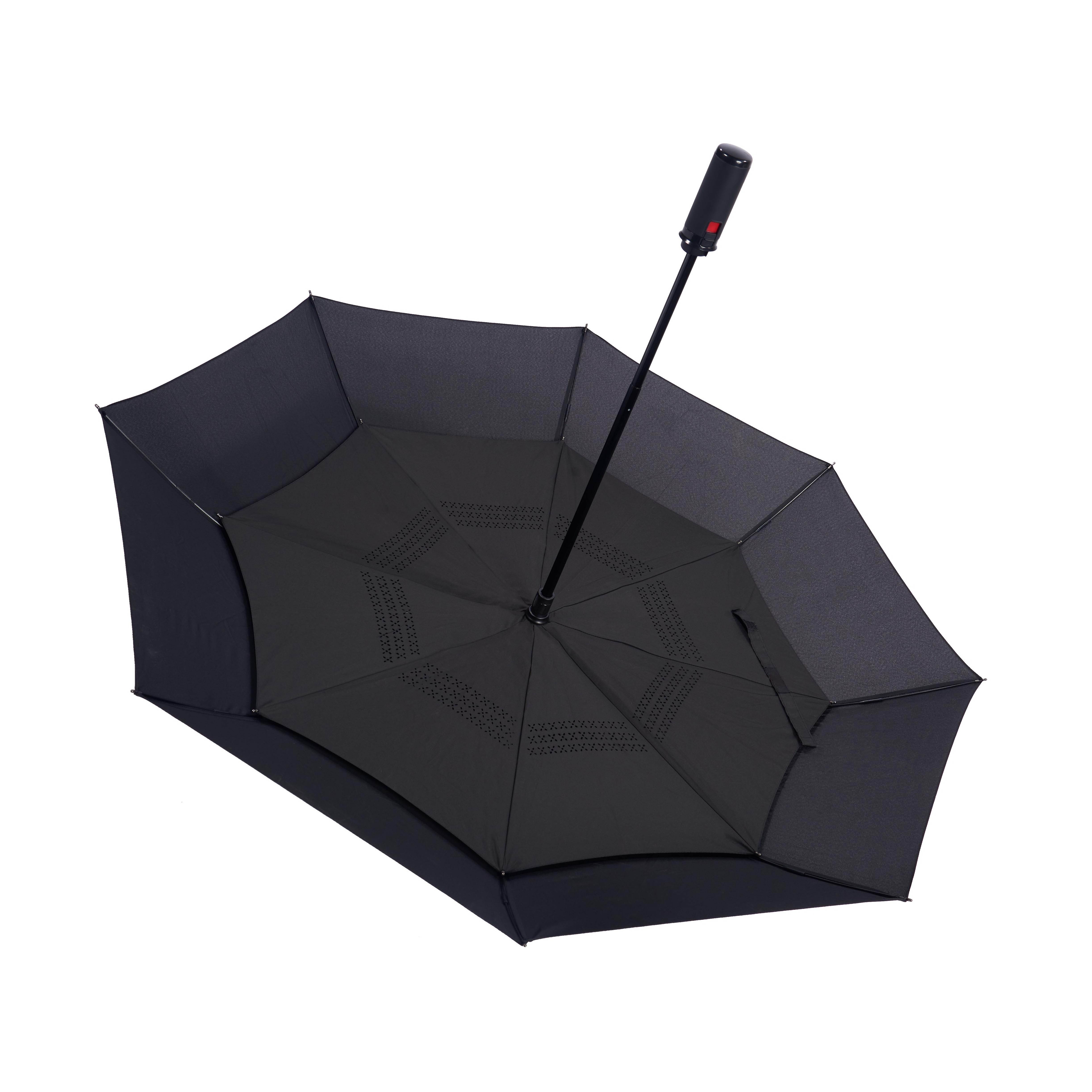 Wholesale One Click To Collapse Double Layer Inverted Umbrella Anti-Uv Waterproof Reverse Straight Umbrella For Car