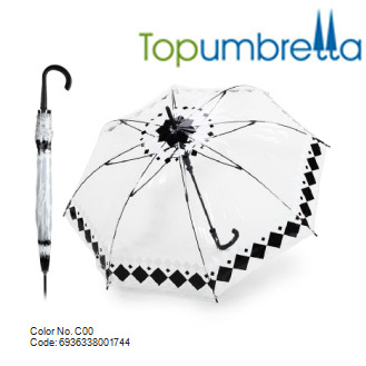 Factory Price Transparent Dome Custom Pvc Clear Straight Umbrella