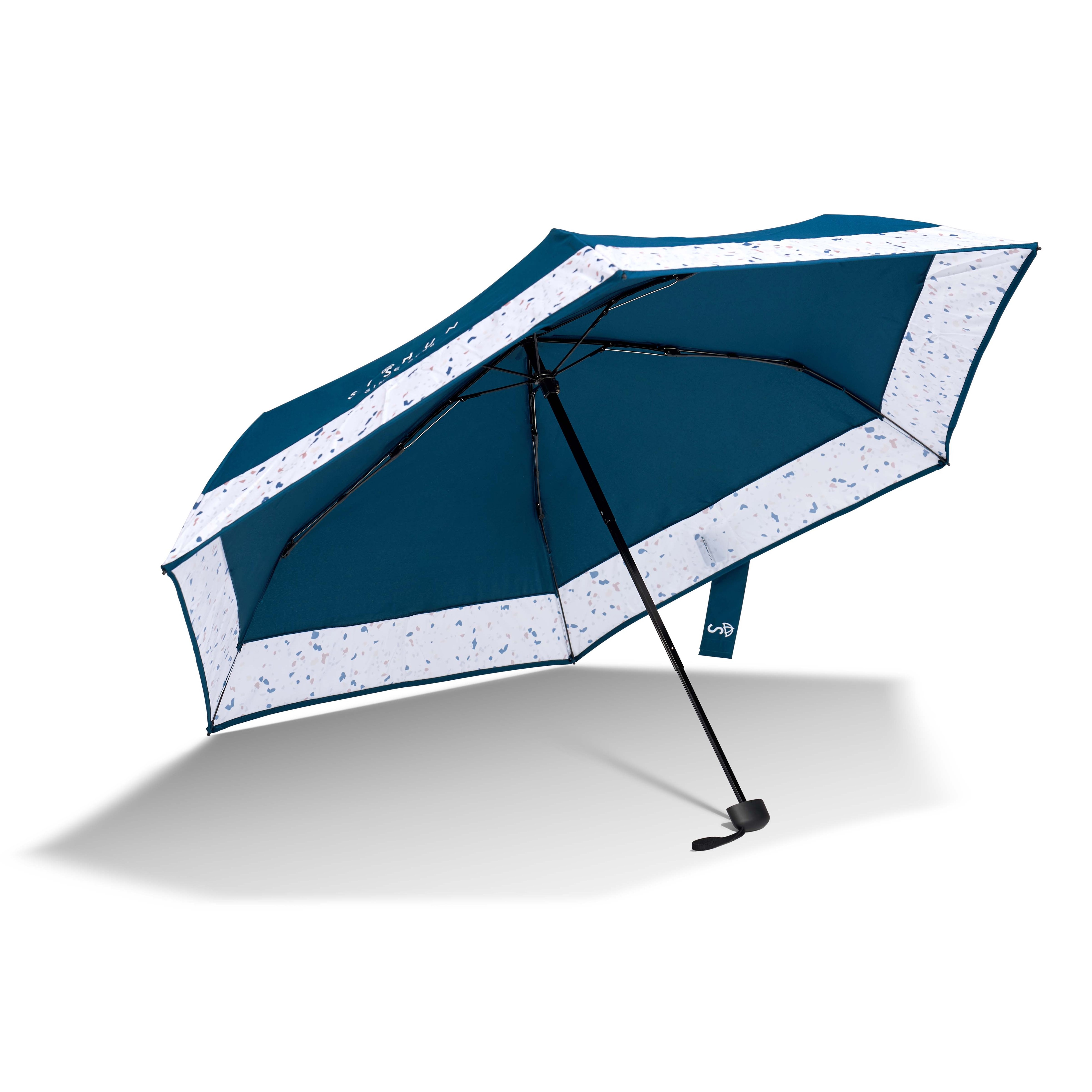 Custom Ultralight Portable  3 Folding Flat Mini Windproof And Rainproof Quality Umbrella With Logo