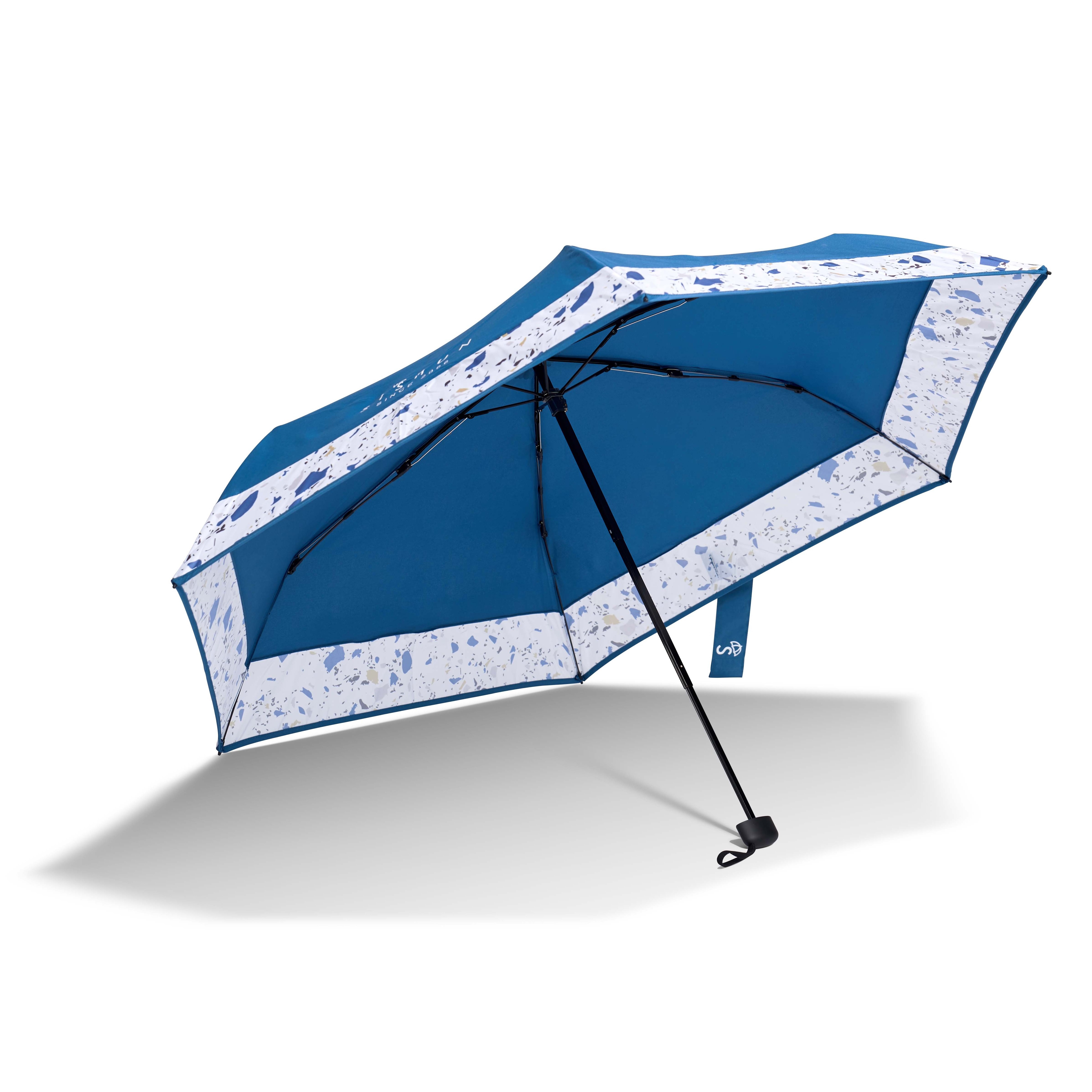 Custom Ultralight Portable  3 Folding Flat Mini Windproof And Rainproof Quality Umbrella With Logo