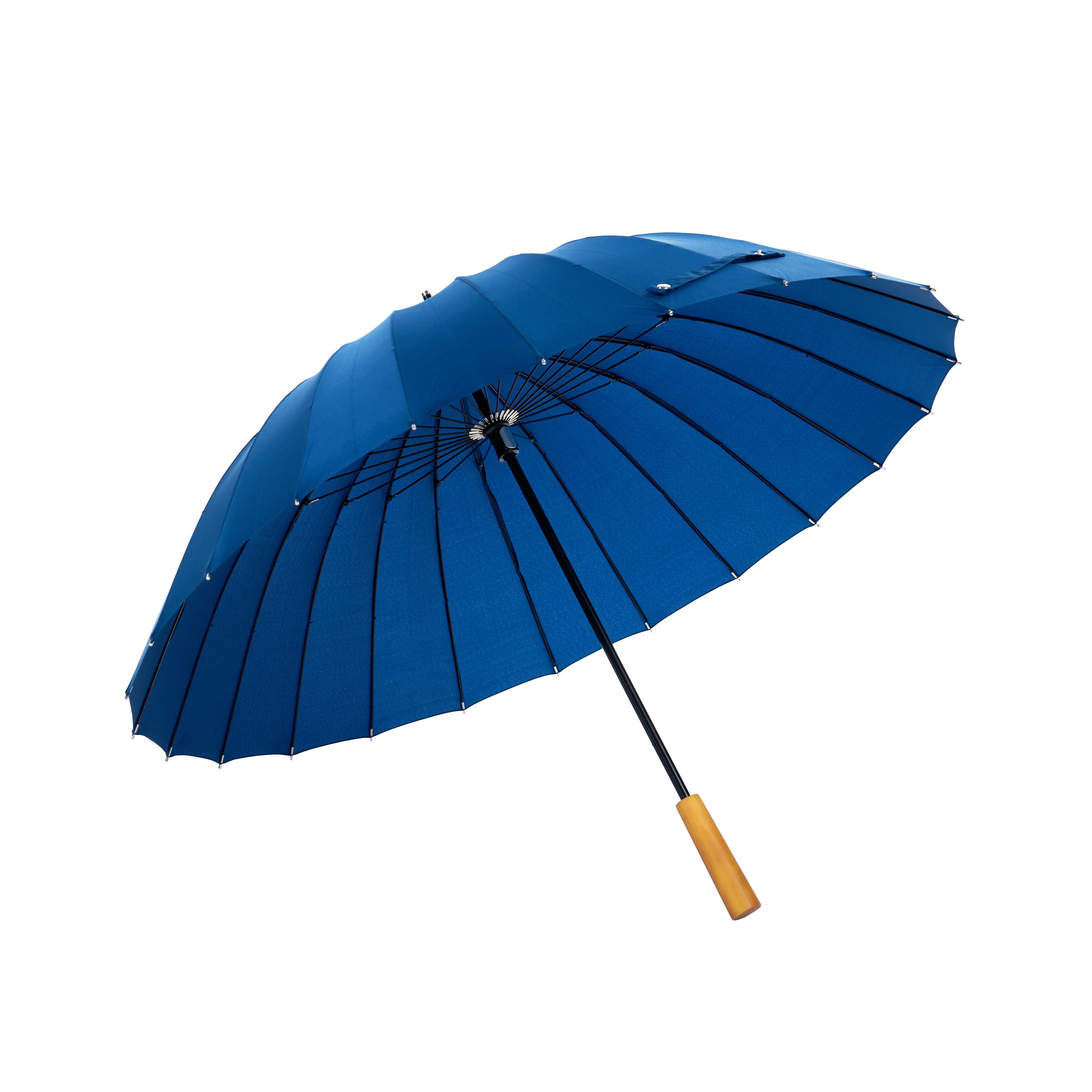 Elegant 24K Customized Umbrellas with a Delicate Wood Handle for Manual Opening and Closing Wholesale Custom Factory