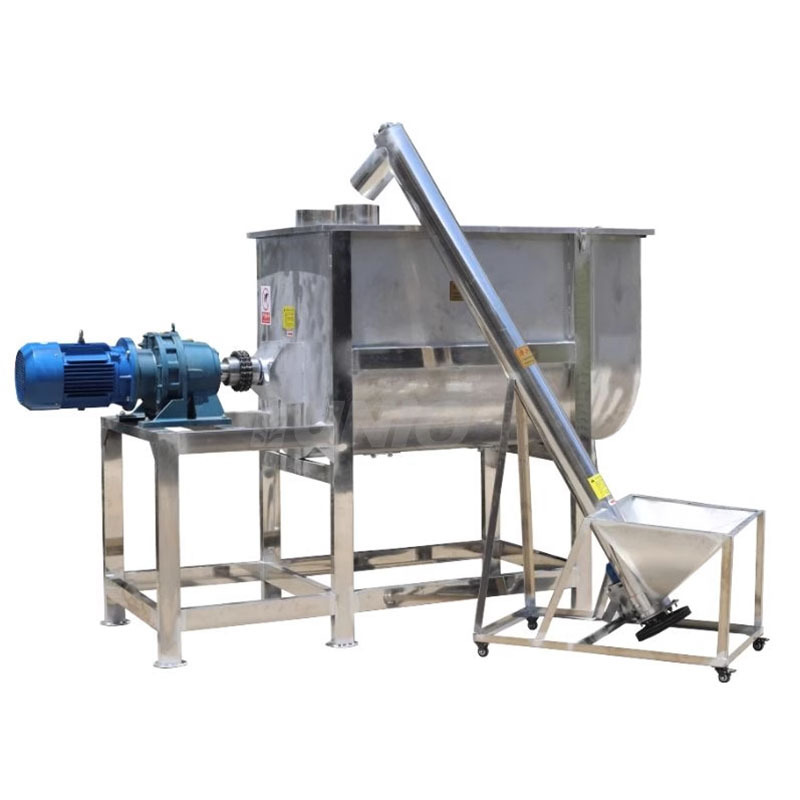 Industrial Horizontal Stainless Steel Price Bag Paddle Mushroom Substrate Mix Machine Ribbon Blender Dry Powder Mixer