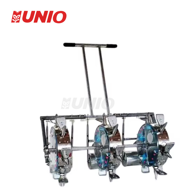 Manual Corn Maize Peanut Bean Grain Flower Vegetable Fertilizer Seeder Seeding Machine for Sale Adjustable Hand Push 3 Rows