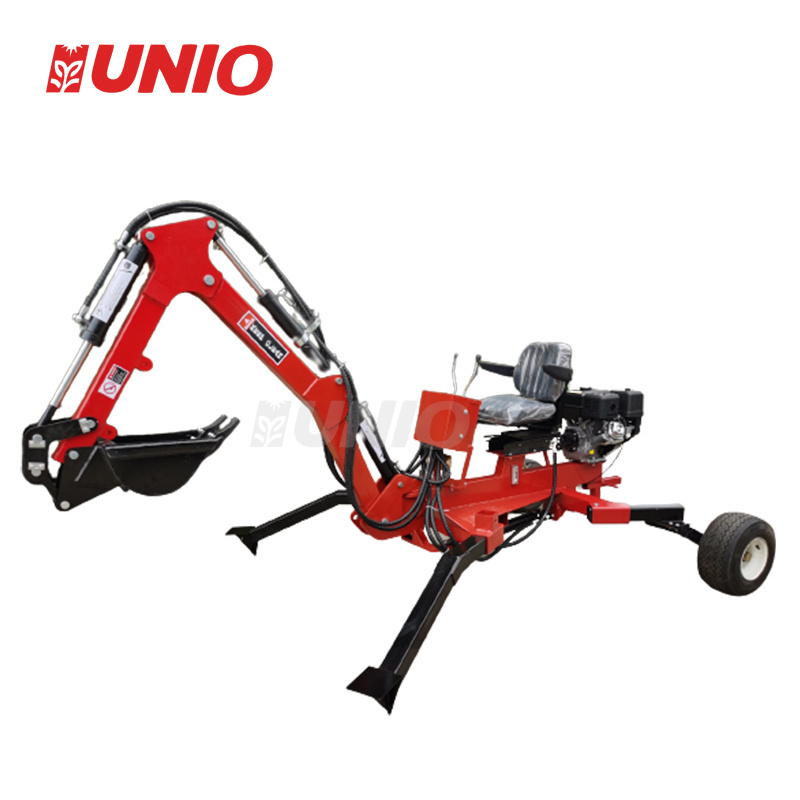 Wholesale High Quality 9hp Gasoline Engine Loader Mini Bucket Towable Backhoe