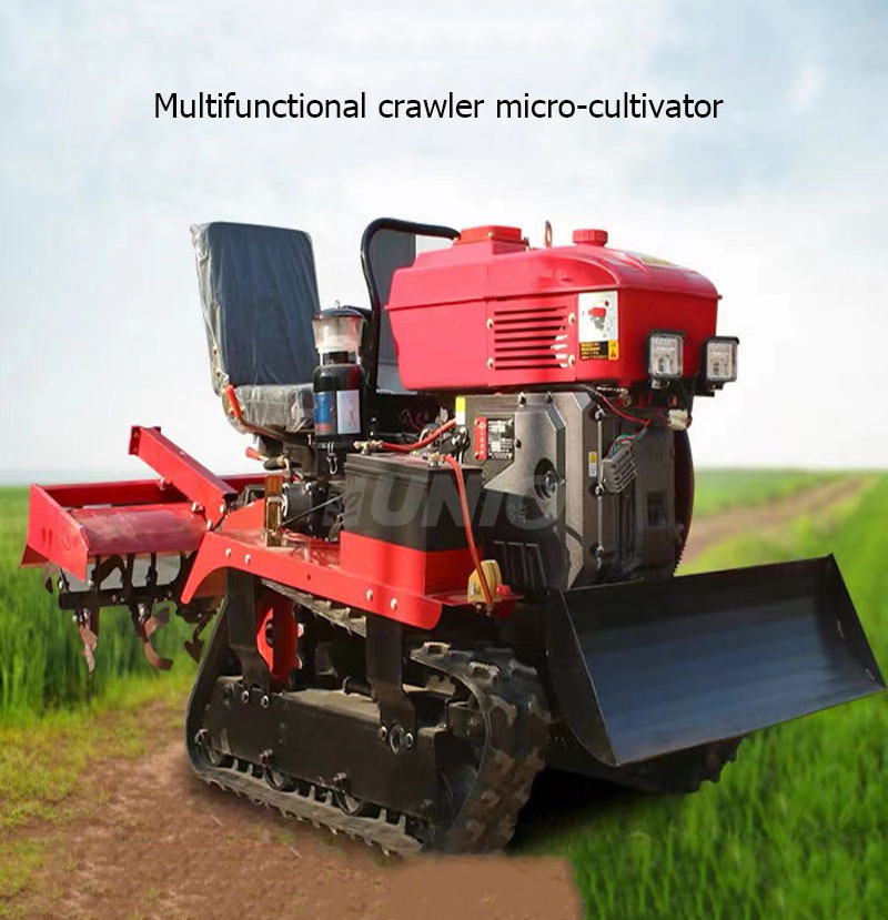 High Quality hot sale Tracked micro-tiller rotary tiller 25hp riding flood and drought 35 hp orchard