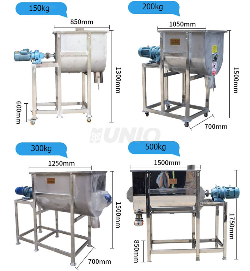 Industrial Horizontal Stainless Steel Price Bag Paddle Mushroom Substrate Mix Machine Ribbon Blender Dry Powder Mixer