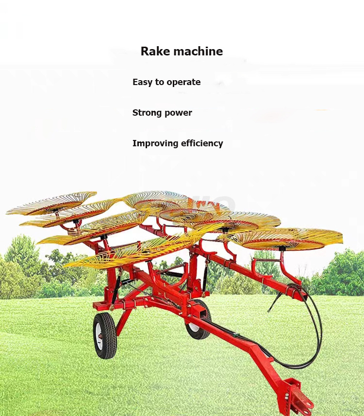 High quality and high efficiency finger wheel hay rake wheel tines mini hay rake