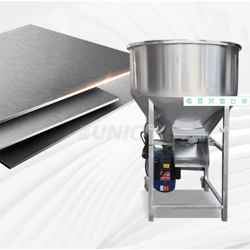 Animal feed mill mixer price good poultry chicken feed mixer grinder machine animal food mixer and crush