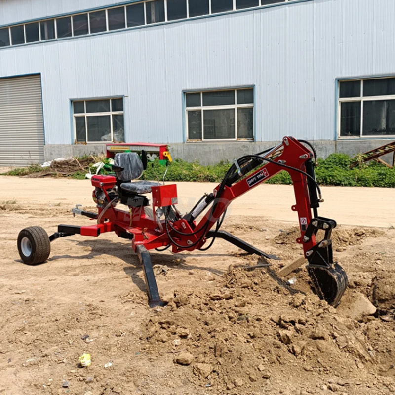 Wholesale High Quality 9hp Gasoline Engine Loader Mini Bucket Towable Backhoe