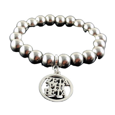 Sorority High Quality Sorority ZETA PHI BETA 316L Stainless Steel Charm Beaded Bracelet accessories jewelry