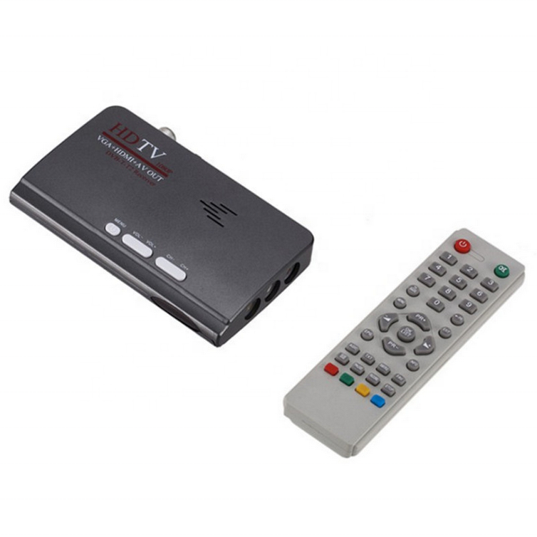 DVB-T/DVB-T2 TV Tuner Receiver DVB T/T2 TV Box VGA AV CVBS 1080P HDtv digital HD Satellite receiver With Remote Control