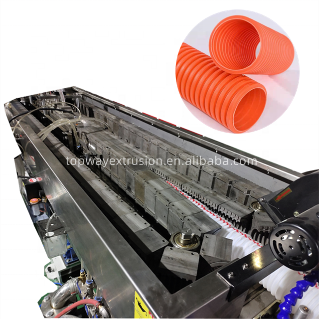 Double Wall Corrugated Hose Extrusion Line PVC Corrugated Drainage Pipe Making Machine