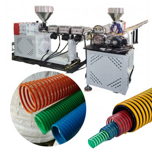 PVC spiral soft hose extruders making machine Plastic PVC suction sand pipe extrusion machinery production line