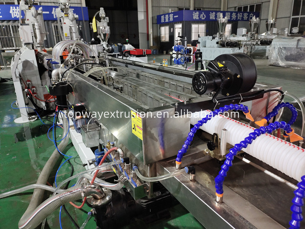 Double Wall Corrugated Hose Extrusion Line PVC Corrugated Drainage Pipe Making Machine