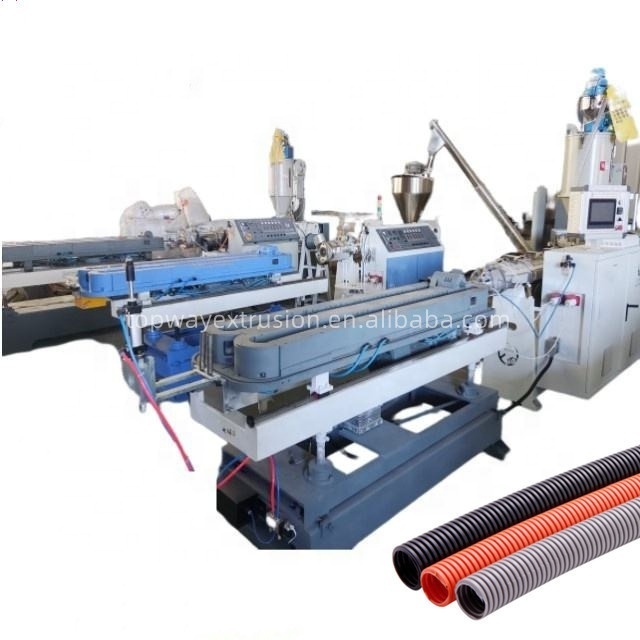 Plastic Corrugated Hose Extrusion Line PVC PE PA  Electric Sheath Corrugated Pipe Making Machine