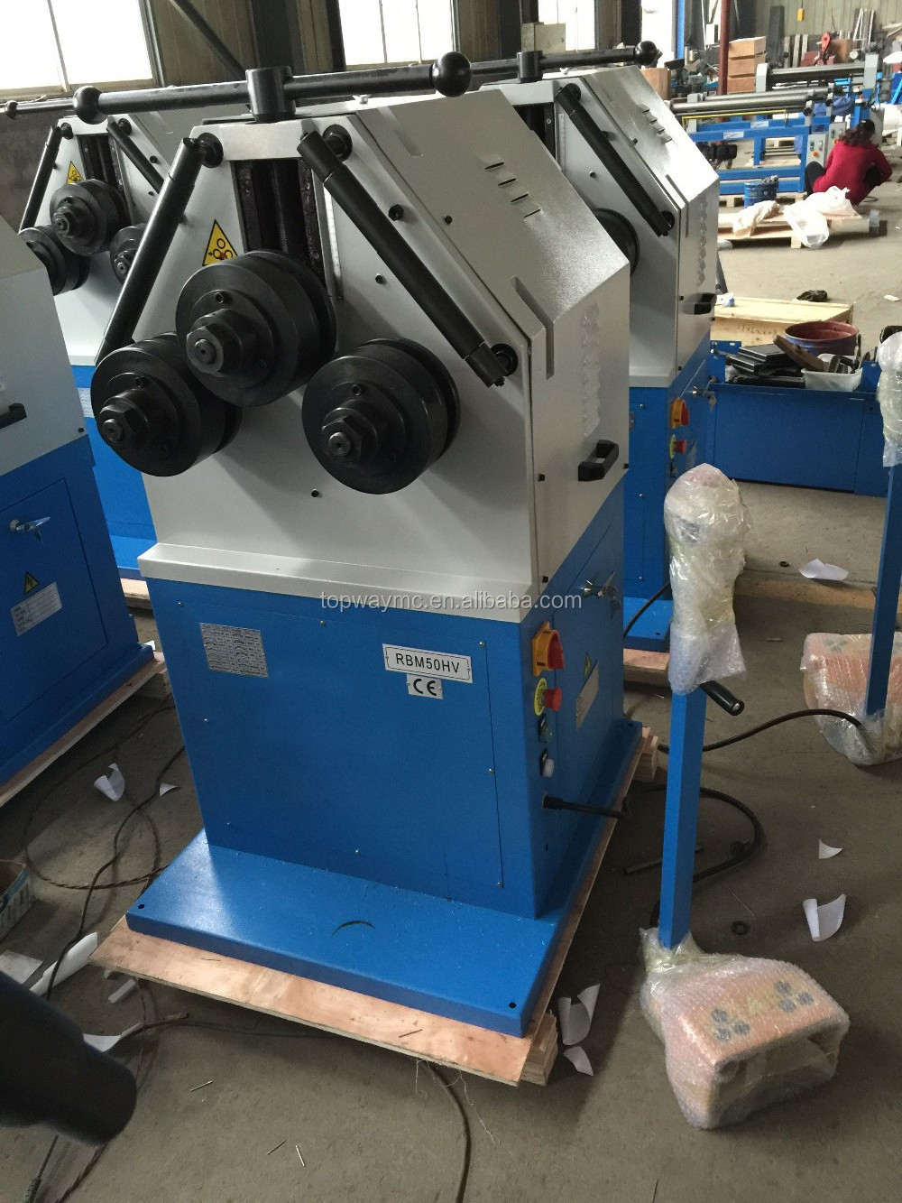 RBM40HV / RBM50 Electric Hydraulic Profile Round Bending Machine / Pipe Bar Bender with Hydraulic Station