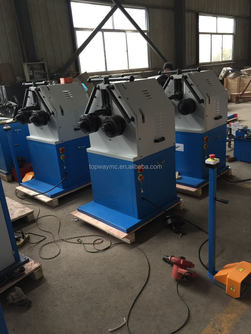 RBM40HV / RBM50 Electric Hydraulic Profile Round Bending Machine / Pipe Bar Bender with Hydraulic Station