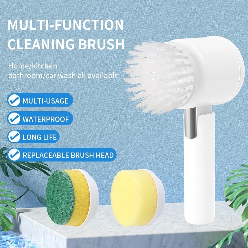 Portable Wireless Electric Cleaning Brush Foldable Kitchen Bathroom Muti-functional Cleaning Machine Electric Dishwasher