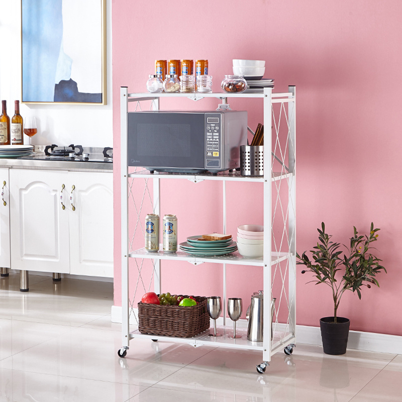 Multilayer Sorting Sundries Vegetable Basket Storage Crates Kitchen Metal Folding Rack Shelf