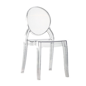 Fashion Furniture Modern Armless Polycarbonate Dining Chair Crystal Transparent Plastic Clear Acrylic Ghost magic Chair