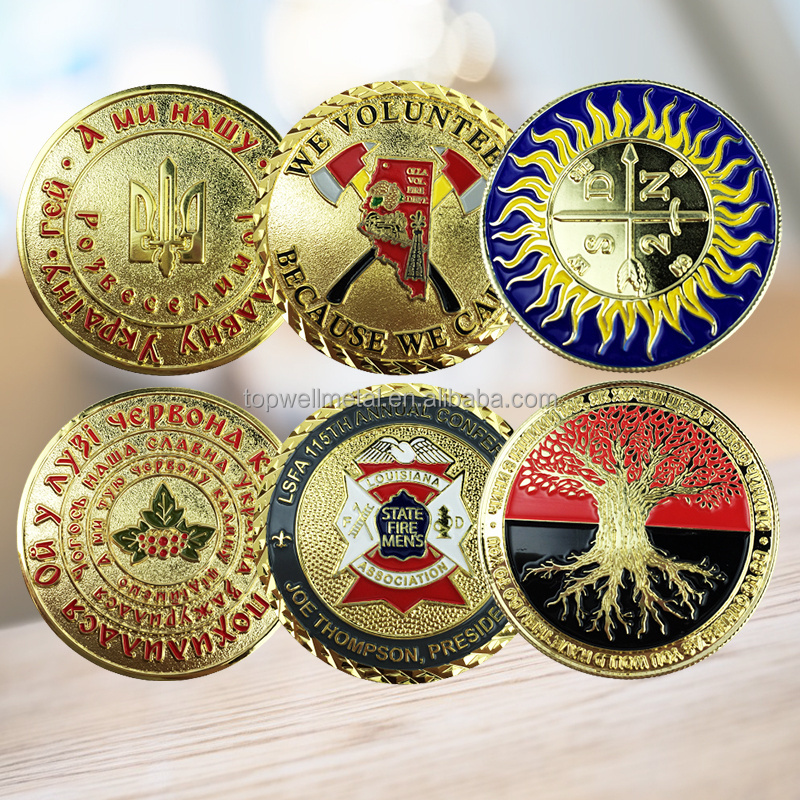 2023 antique commemorative coins custom bronze metal zinc alloy gold coins 24K gold plated collector coins