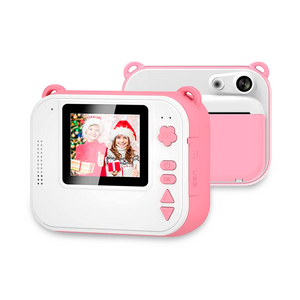 Kids 1080p HD instant print camera boy girls birthday gift white gray print digital video camera