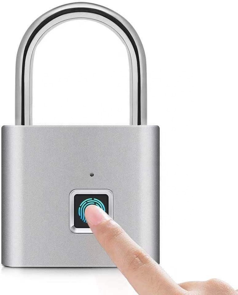 Shopify keyless fingerprint lock IP65 waterproof anti theft security padlock door padlocks bicycle smart lock