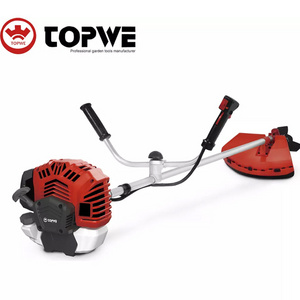 TOPWE High Efficiency Brush Cutter Hedge 52cc Grass Cutting Machine Petrol 1.45kw China Grass Trimmer