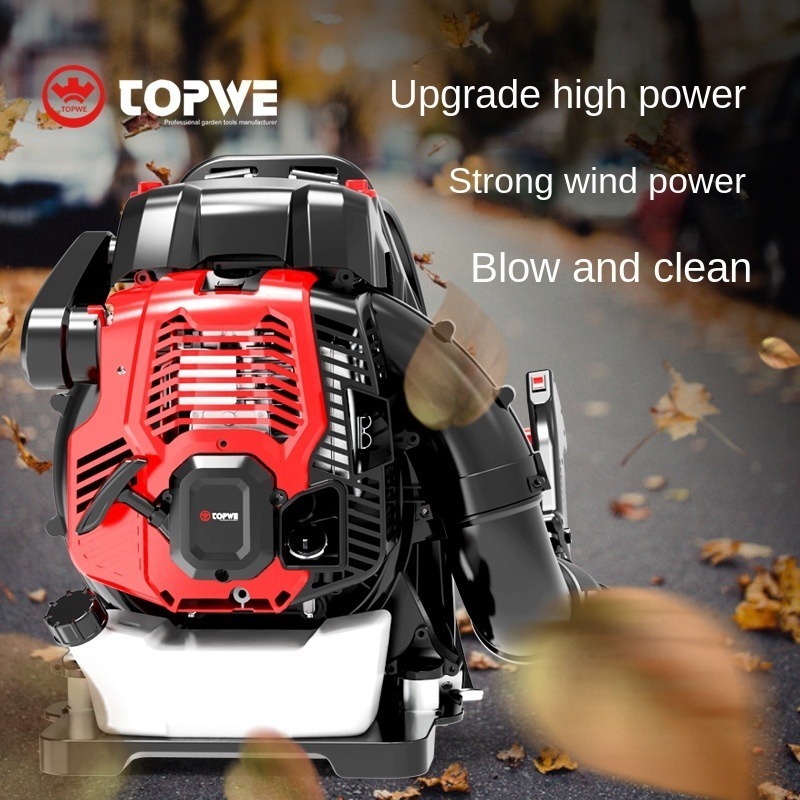 TOPWE  Top-ranking Snow Blower 4 Stroke Vacuum Gasoline Backpack Leaf Blower With Custom Logo