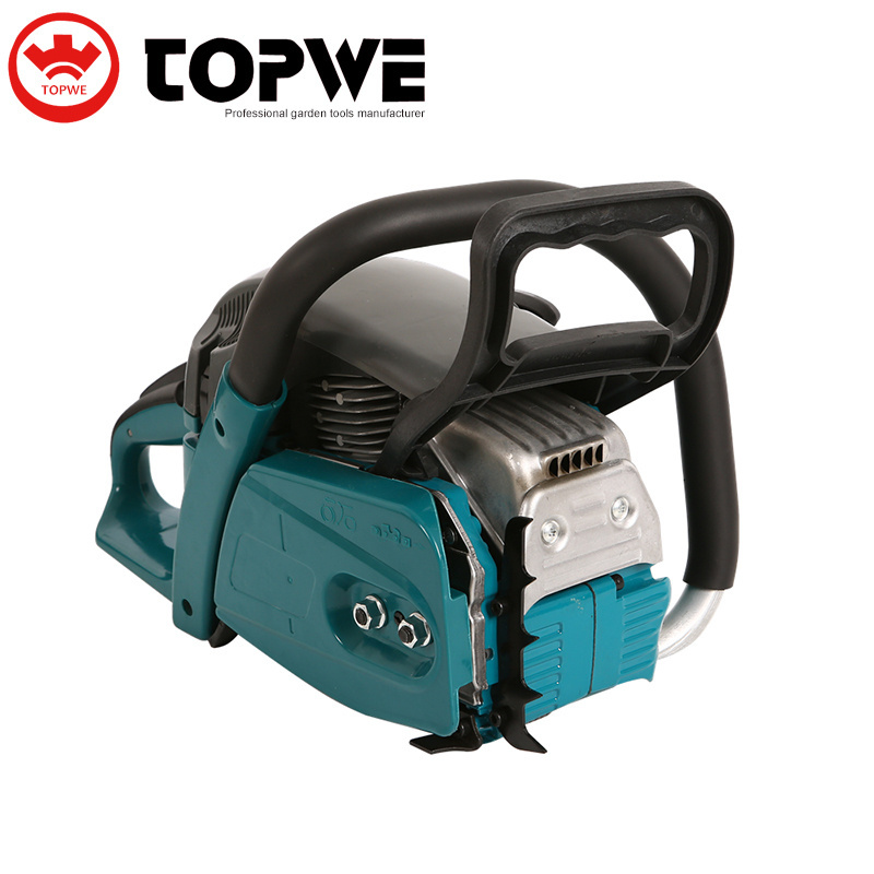 TOPWE High Efficiency Garden Hand Tools 20-Inch Gas Powered Chain Saw Wood Cutting Gasoline Saw