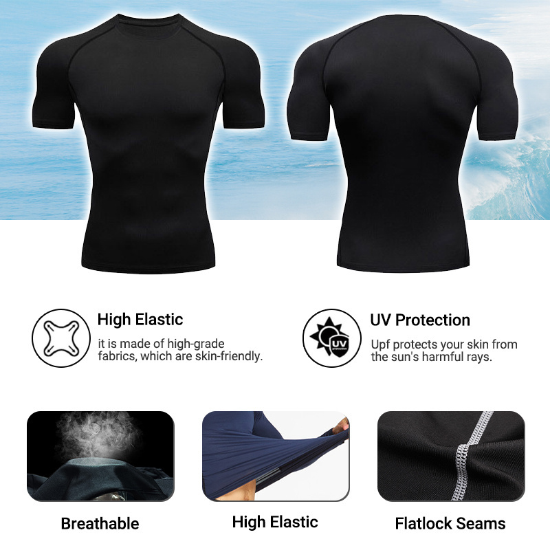 Quick Dry Men's Compression Shirts Tight Bodybuilding Tops Man Gym Clothes Custom Compression Shirt