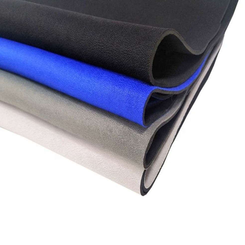 Light Weight 1mm 3mm Skin Friendly Grey Silver Neoprene Laminated Mercerized Terry Fabric Neoprene Rubber Sheet