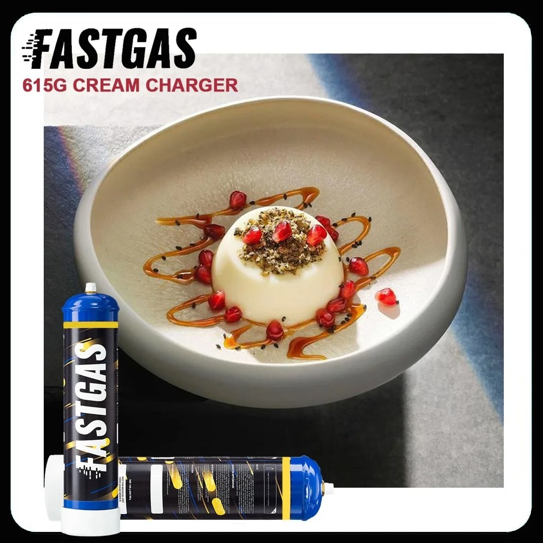 Customized LOGO whipped cream chargers fastgas 580g 640g cream chargers