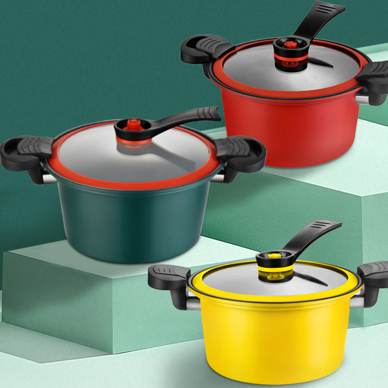 Tiktok Hot Multi Soup Pots Home Nonstick Stew Pot Stainless Steel Cookware Low Pressure Cooker Micro Pressure Cooker Non Stick