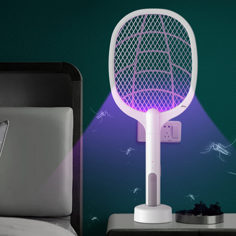 Tiktok Hot Handheld Indoor & Outdoor Battery Powered Tennis Bug Zapper Racket Mosquito Swatter Fly Zapper Fly Swatter Electric