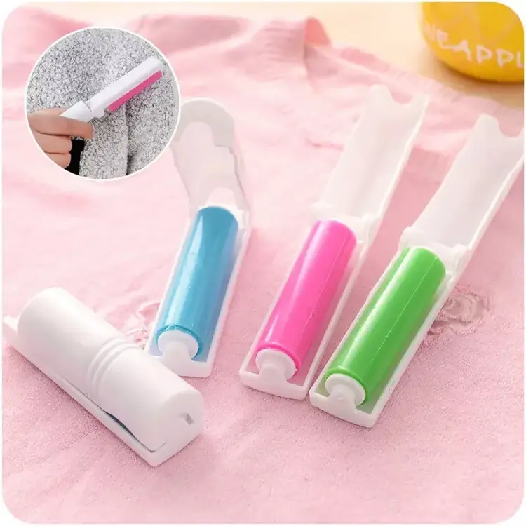 Topwill Reusable Pet Hair Lint Remover Brush Travel Folding Portable Sticky Mini Lint Roller Washable Lint Roller