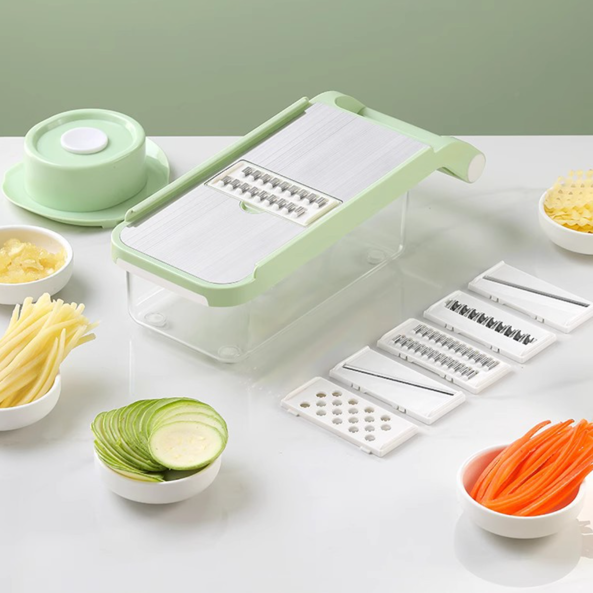 Tiktok Hot Multi Blade French Fry Cutter Veggie Dicer Mandoline Slicer Cheese Grater Handheld Spiralizer Vegetable Chopper