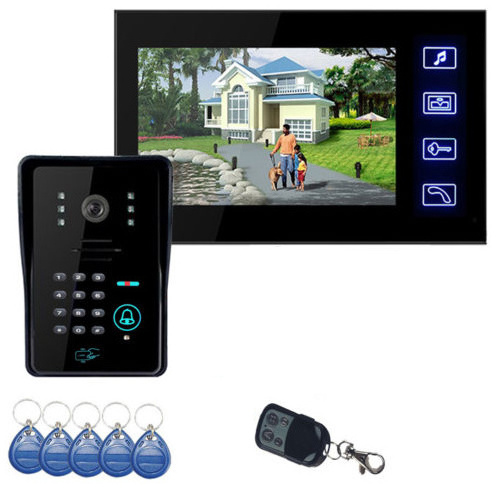 Wired 7 Inch TFT Touch Screen Color Video Door Phone Intercom system Night Vision doorphone Camera doorbell door entry system