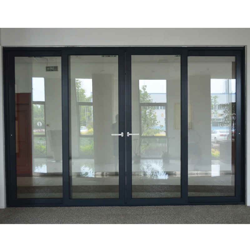 Aluminum alloy soundproof double glass sliding door for living room