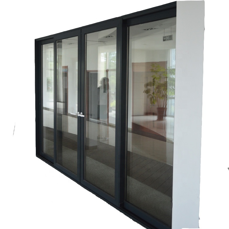 Aluminum alloy soundproof double glass sliding door for living room